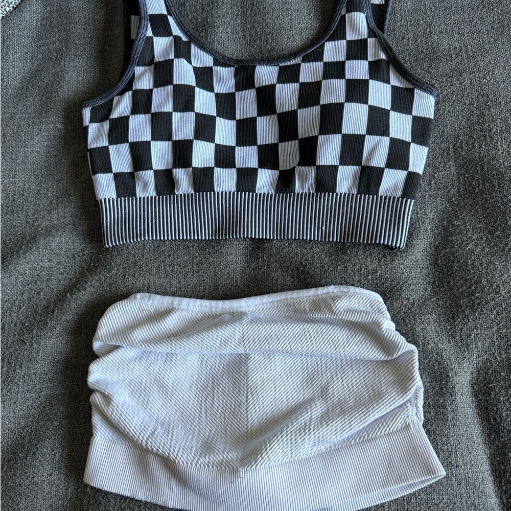 Kimberly Black and White Checkered Bra